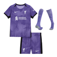 Liverpool Soccer Whole Kit Jersey + Short + Socks Replica Third 2023/24 Youth