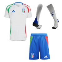 Italy Soccer Whole Kit Jersey + Short + Socks Replica Away Euro 2024 Mens