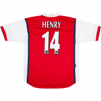 Arsenal Soccer Jersey Replica Retro Home 1998/1999 Mens (HENRY #14)