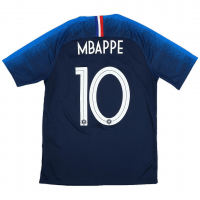 France Soccer Jersey Replica Retro Home World Cup Champion 2 Stars 2018 Mens (MBAPPE #10)