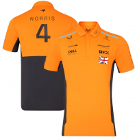 Lando Norris F1 Racing Team Polo Shirt Orange McLaren Driver 2024/25 Mens