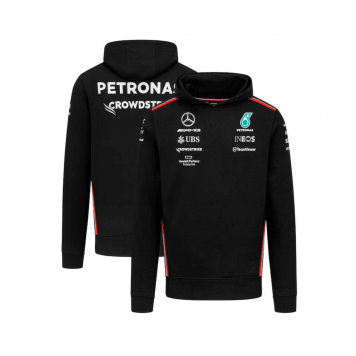 Mercedes AMG Petronas F1 Racing Team Hooded Sweat Black 2023 Mens