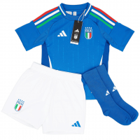 Italy Soccer Whole Kit Jersey + Short + Socks Replica Home Euro 2024 Youth