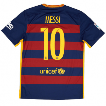 Barcelona Soccer Jersey Replica Retro Home 2015/2016 Mens (Messi #10)