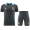 Argentina Soccer Jersey + Short Replica Black Copa America 2024/25 Mens
