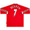 Manchester United Soccer Jersey Replica Retro Home Long Sleeve 1998/2000 Mens (Beckham #7)