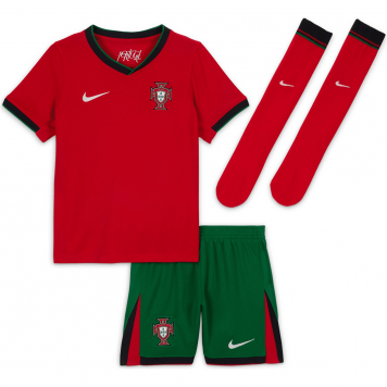 Portugal Soccer Whole Kit Jersey + Short + Socks Replica Home Euro 2024 Youth