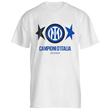 Inter Milan Soccer T-Shirt Replica IM 2STARS Celebrativa Campioni D'ITALIA 2023/24 Mens