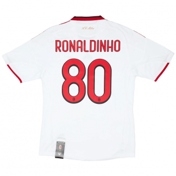 AC Milan Soccer Jersey Replica Retro Away 2009/2010 Mens (Ronaldinho #80)