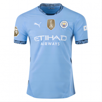 Manchester City Soccer Jersey Replica Home 2024/25 Mens (Player Version)