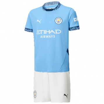 Manchester City Soccer Jersey + Short Replica Home 2024/25 Youth