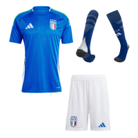Italy Soccer Whole Kit Jersey + Short + Socks Replica Home Euro 2024 Mens
